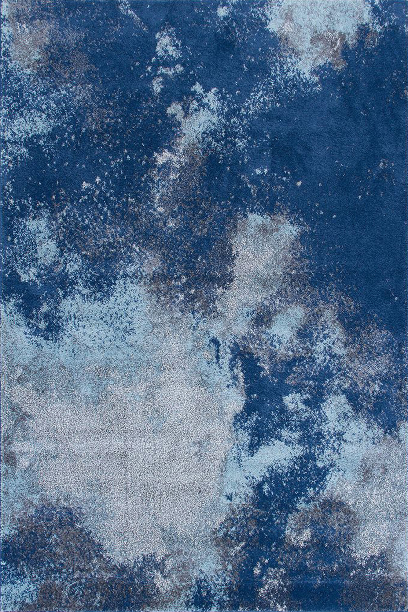 Large View Alex Modern Blue Abstract Rug