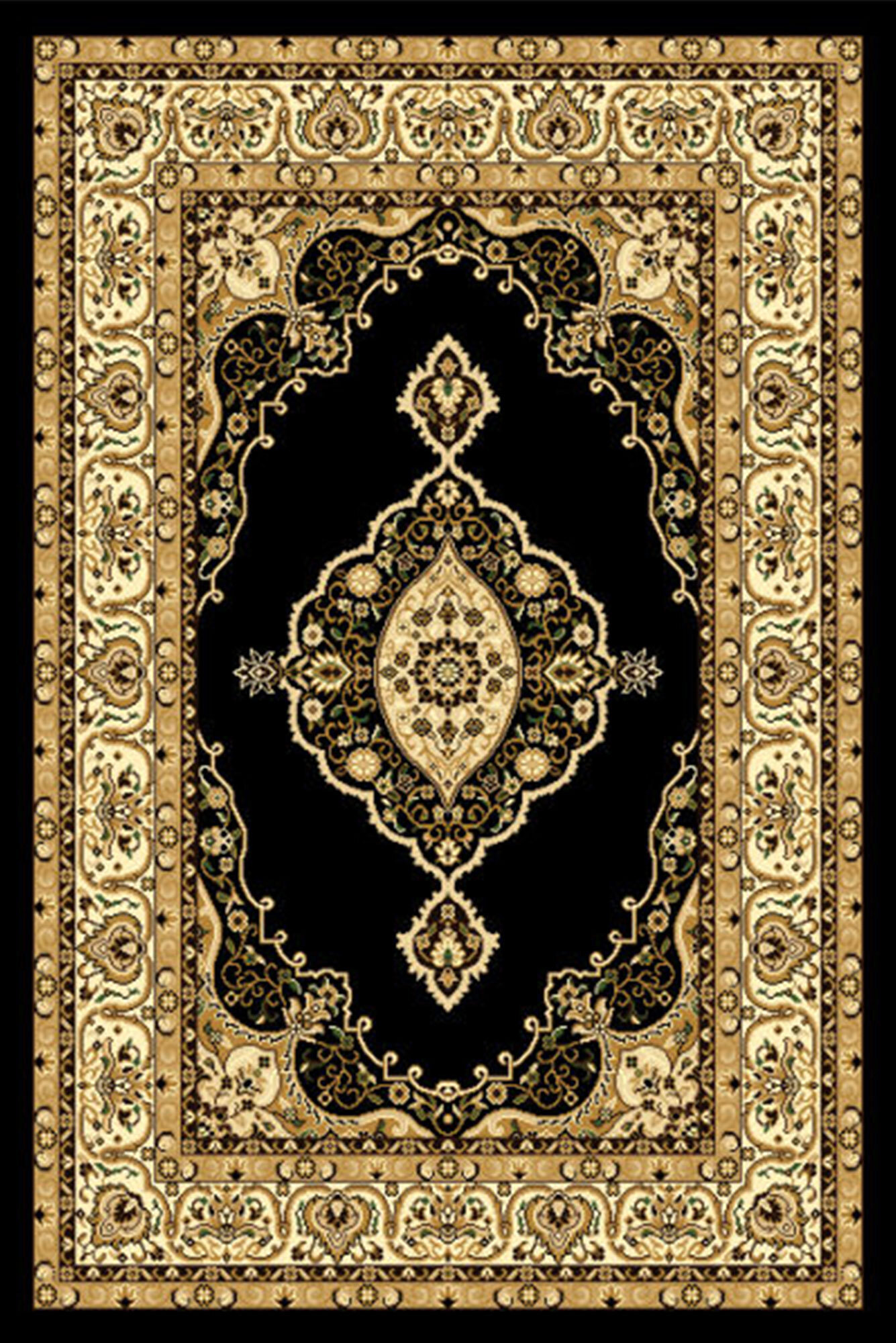 Atlanta Classic Medallion Black Rug