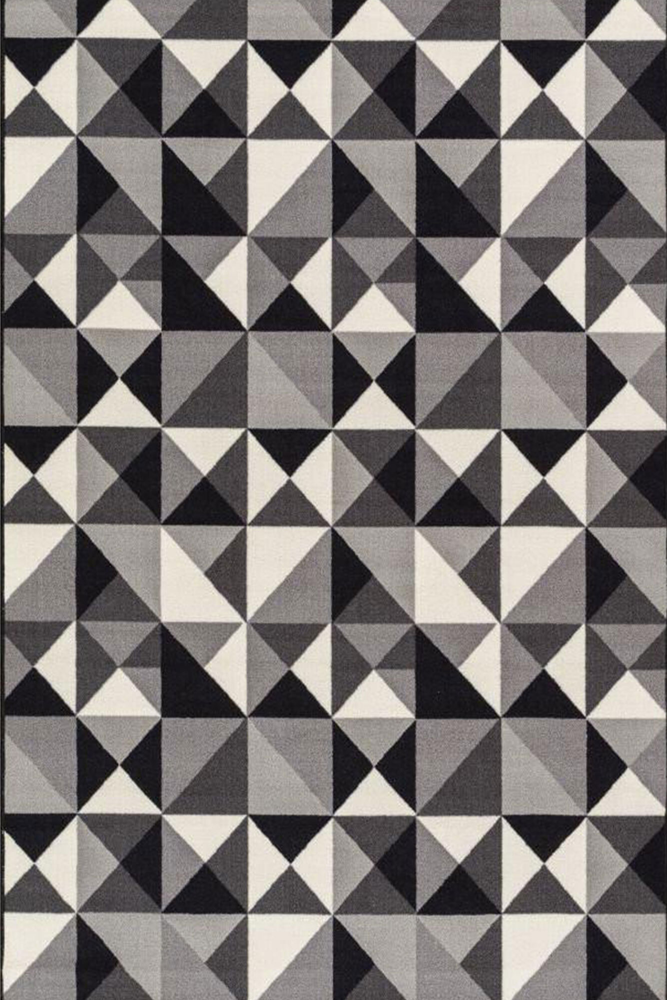 Atlanta Geometric Triangle Grey Rug