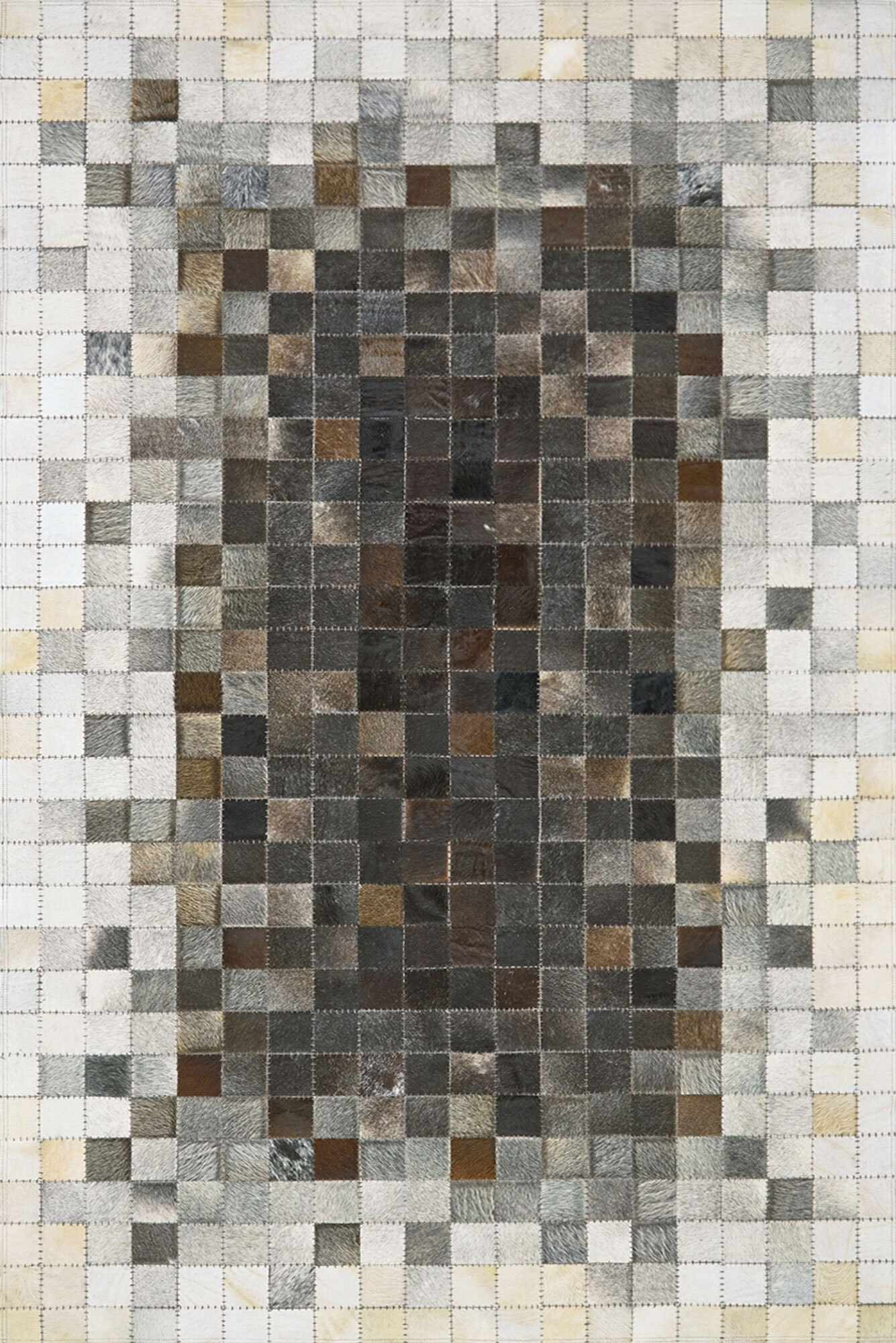 Large View Atlas Cowhide Leather Rug