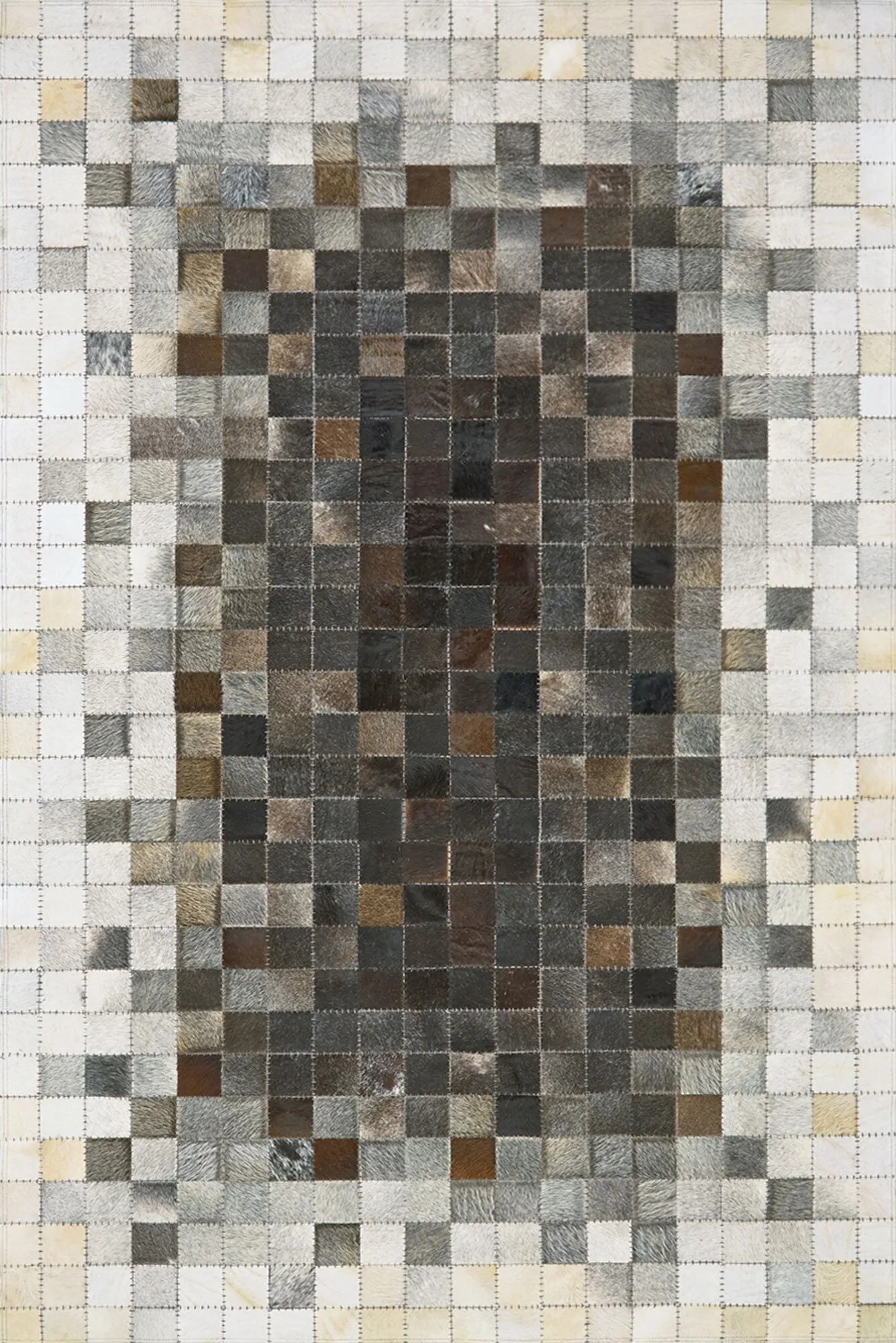 Large View Atlas Cowhide Leather Rug