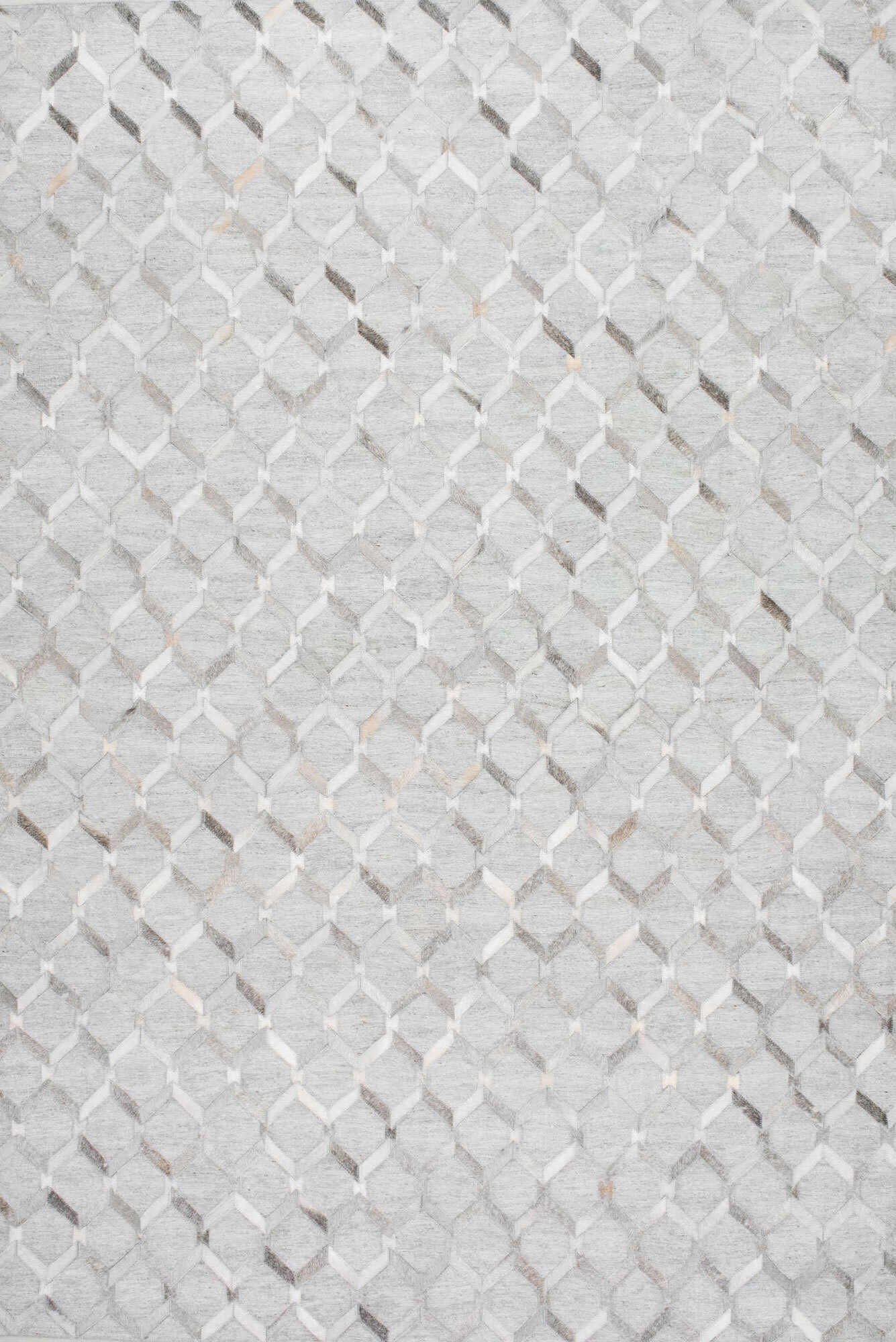 Large View Atlas Hand Stitched Leather Rug