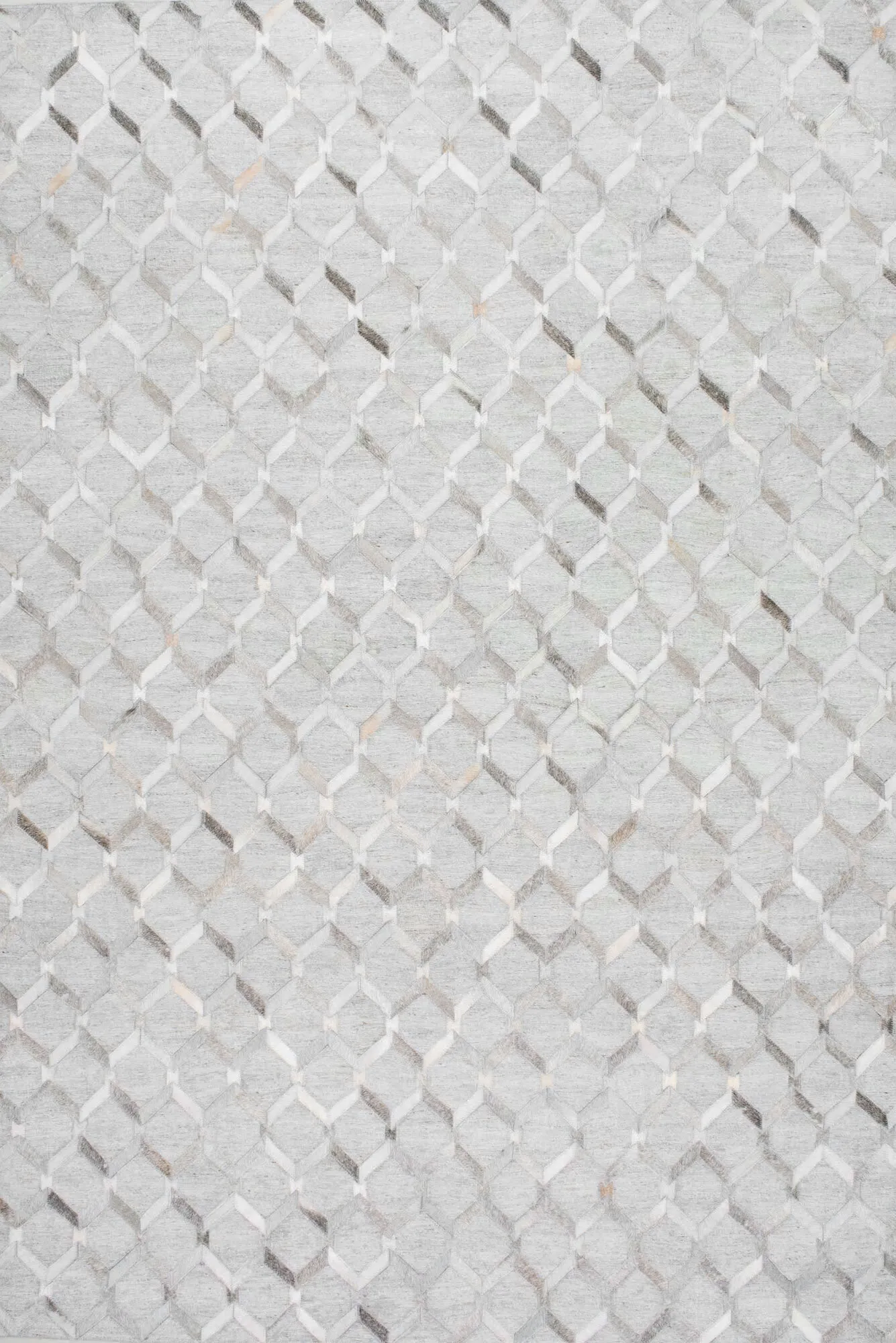 Large View Atlas Hand Stitched Leather Rug