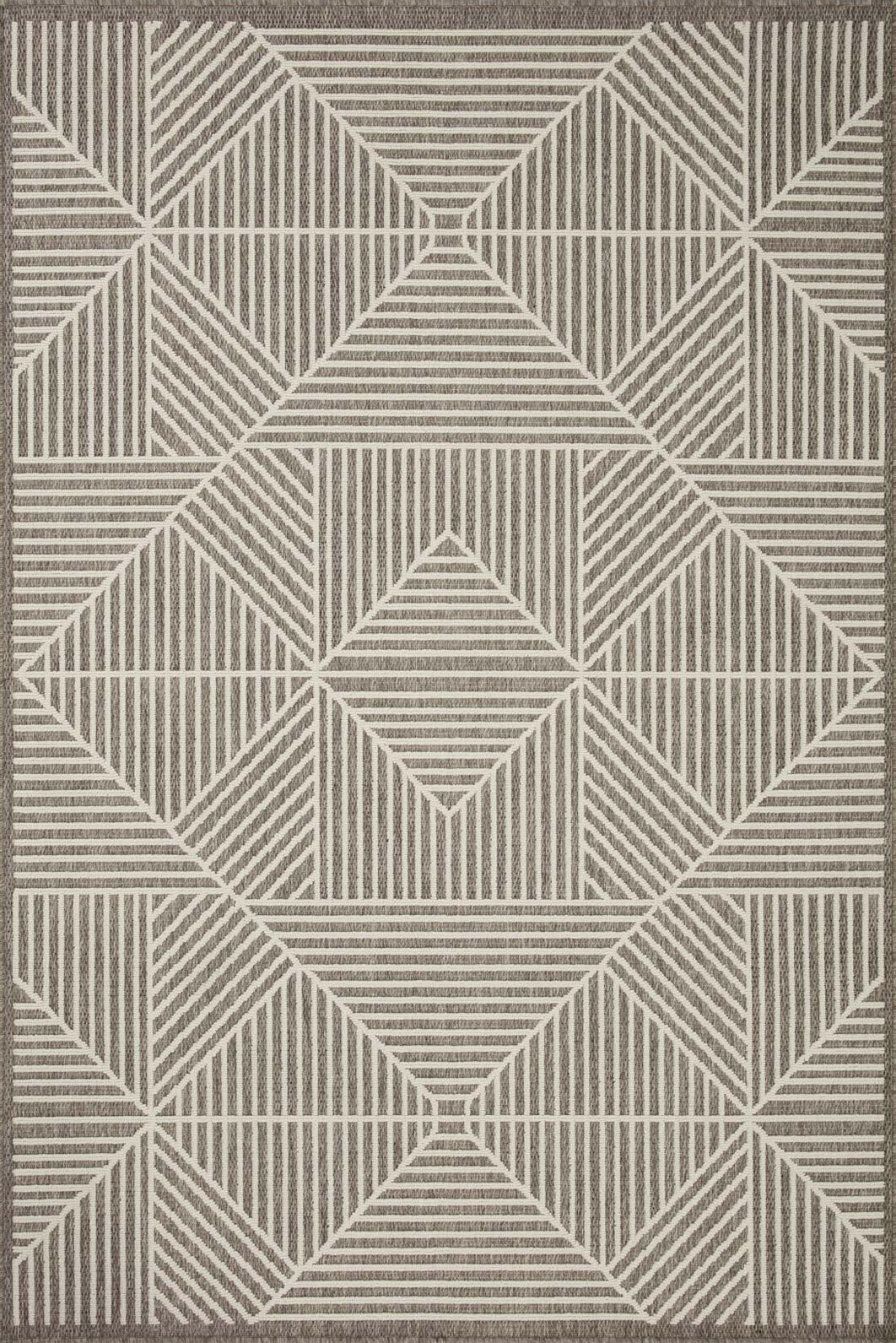 Large View Alfresco Geometric Patio Rug