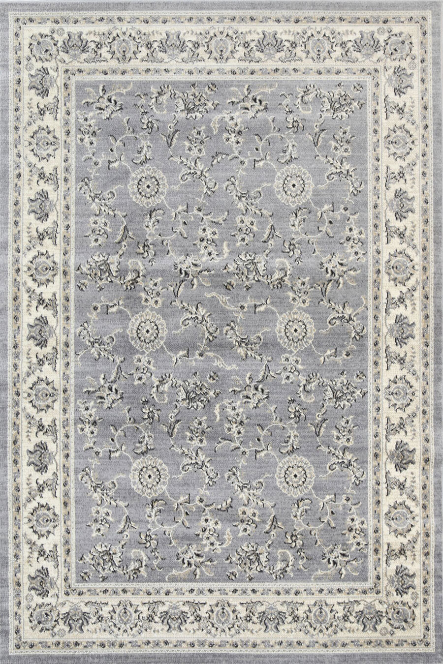 Alfred Grey Traditional Floral Rug