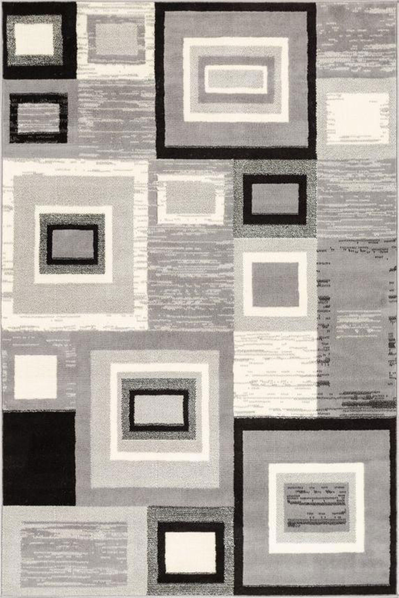 Large View Axel Modern Square Pattern Rug