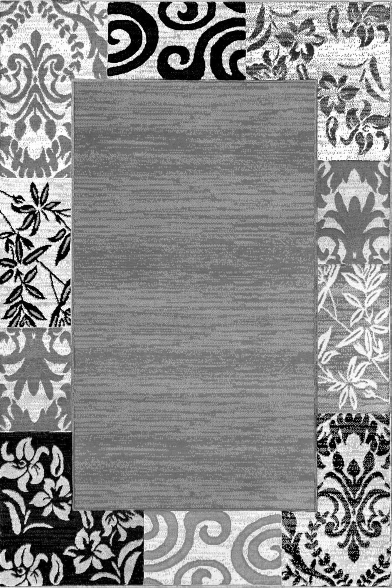 Large View Americo Floral Border Rug