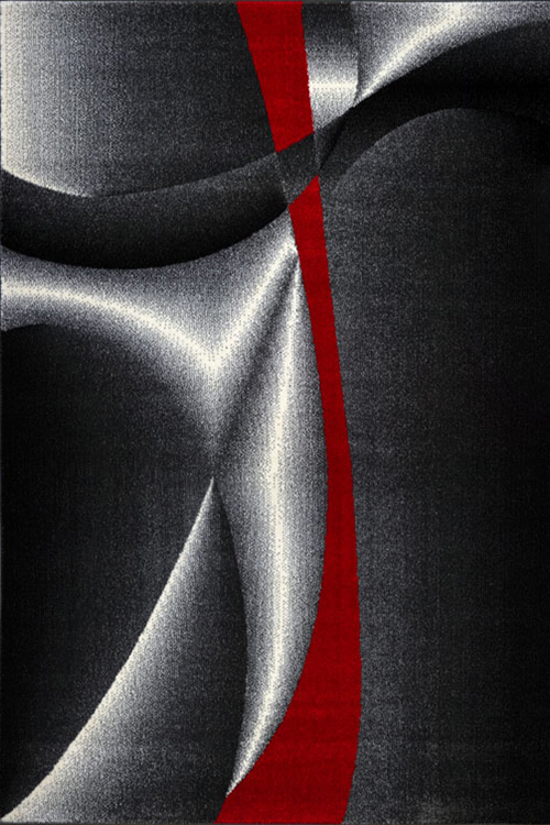 Aria Black Modern Abstract Rug