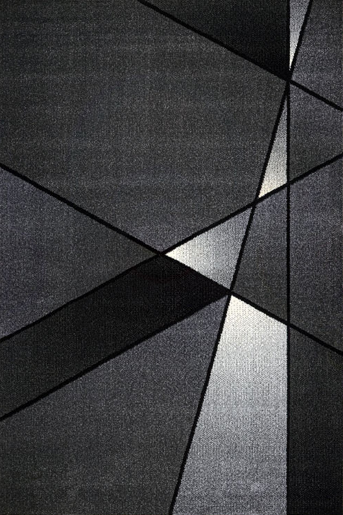 Aria Grey Modern Geometric Rug