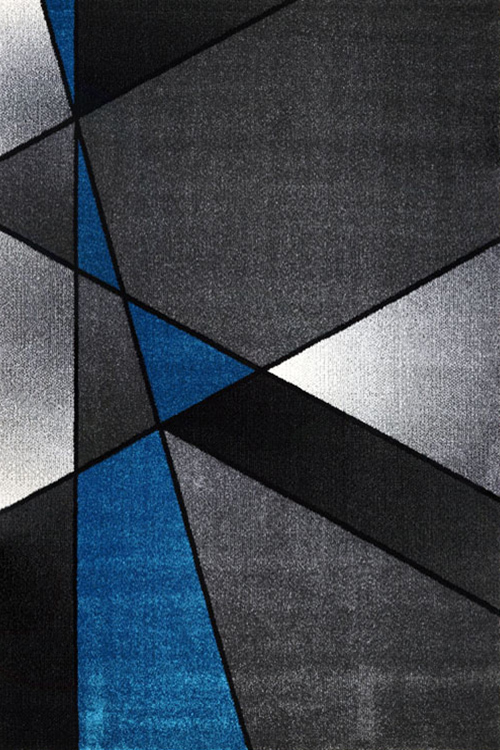 Aria Blue Modern Abstract Rug
