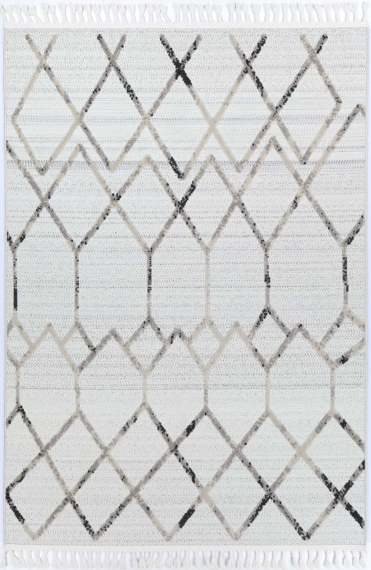 Ariel Fringed Moroccan Trellis Rug