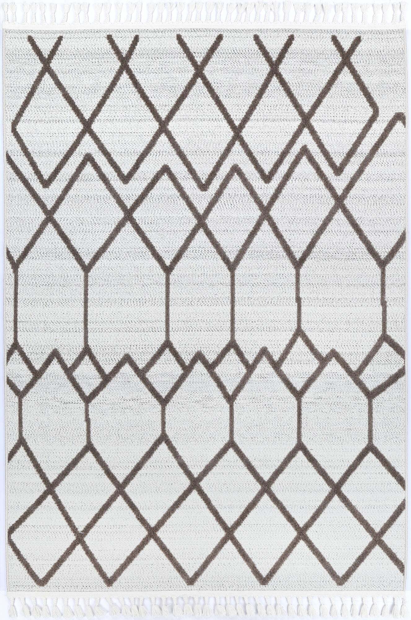 Ariel Fringed Moroccan Trellis Rug