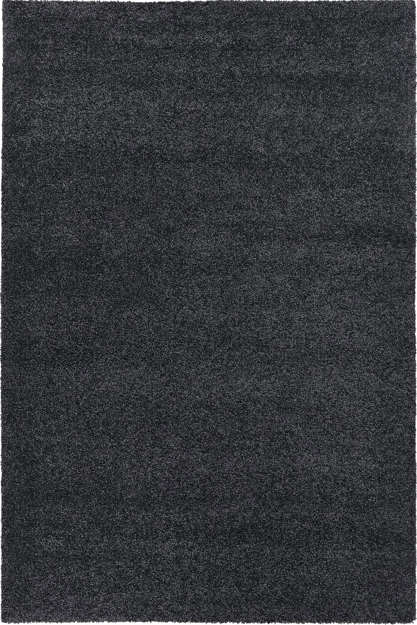 Bergamo Plain Black Modern Rug