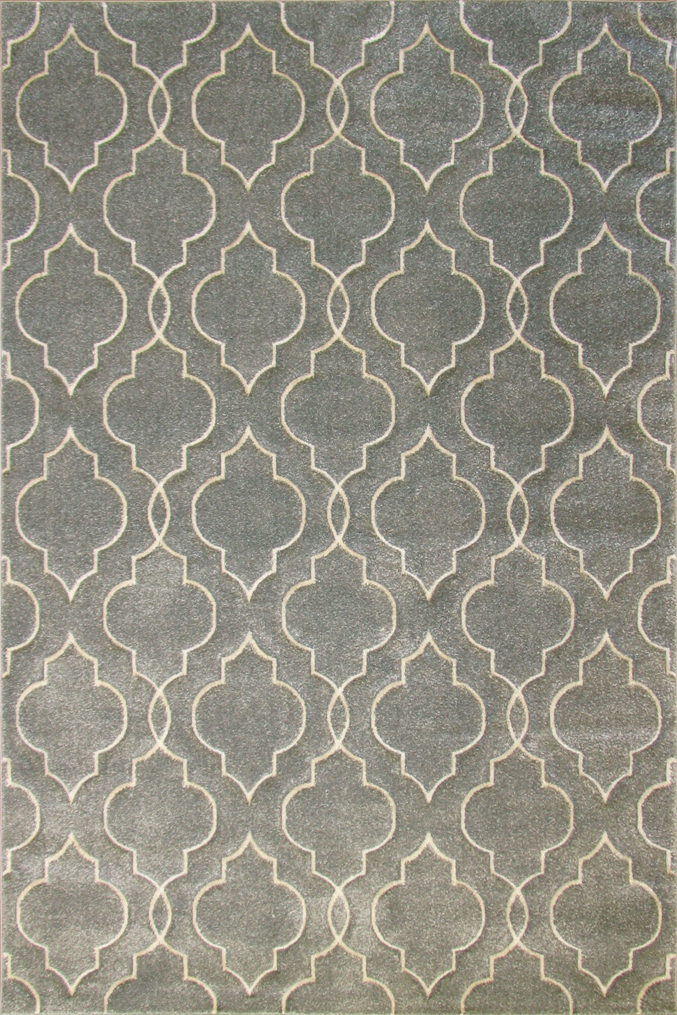 Bonnie Modern Grey Trellis Rug