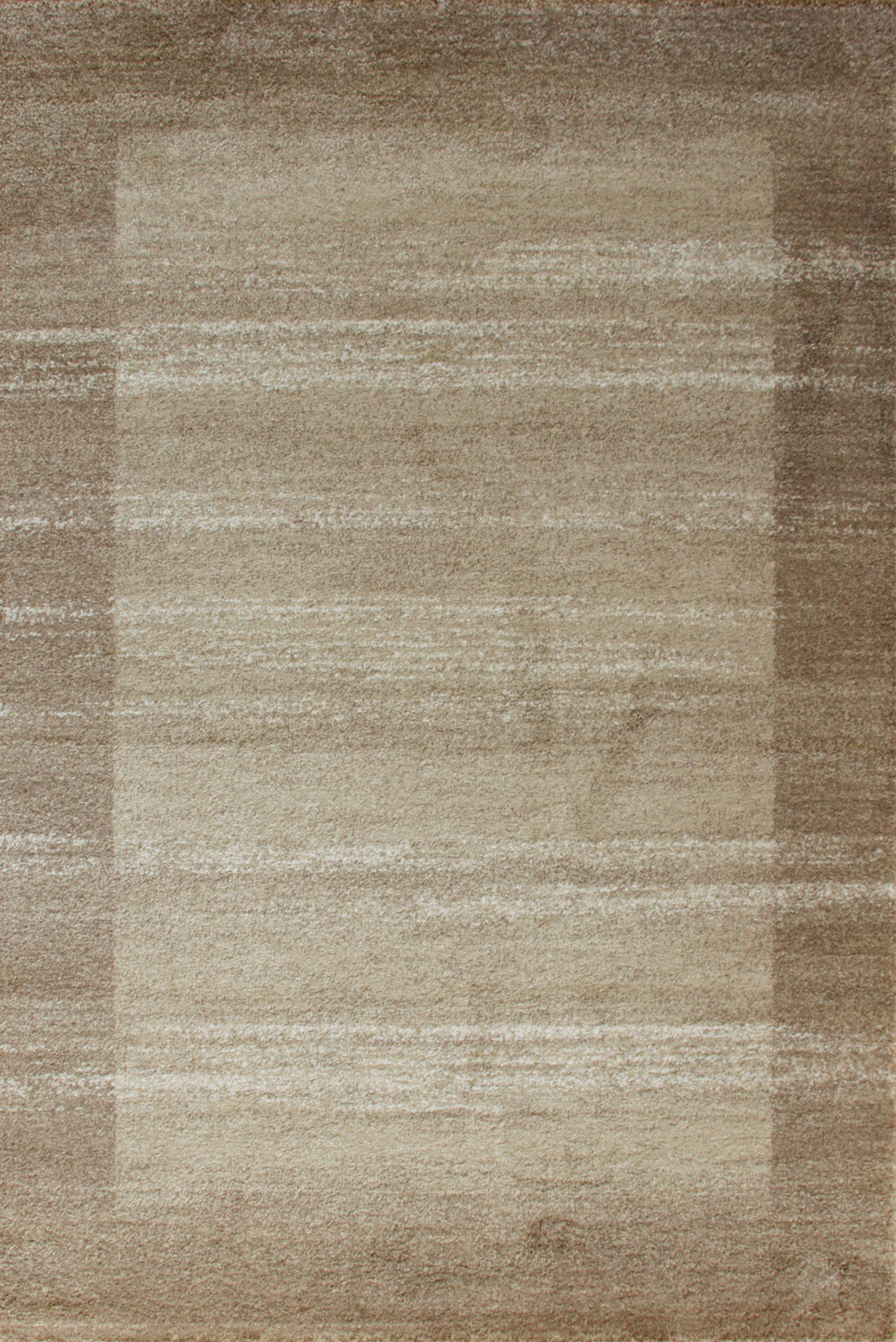 Large View Bergamo Tan Modern Border Rug