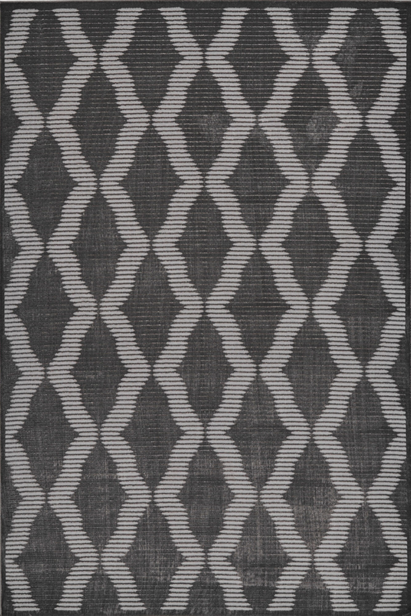 Large View Brigitte Moroccan Black Trellis Rug