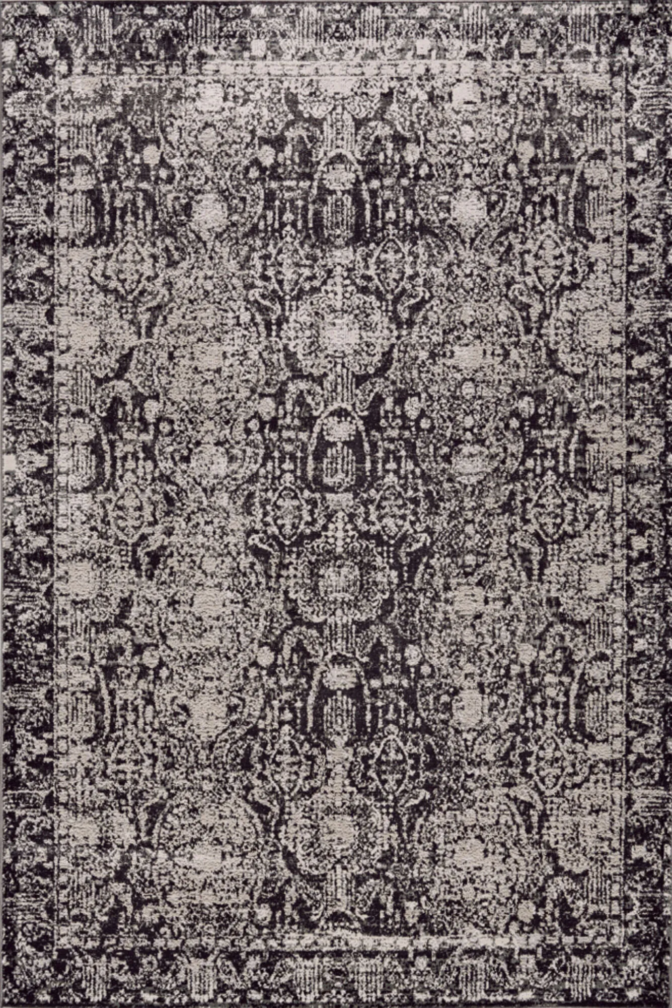 Brigitte Black Traditional Rug
