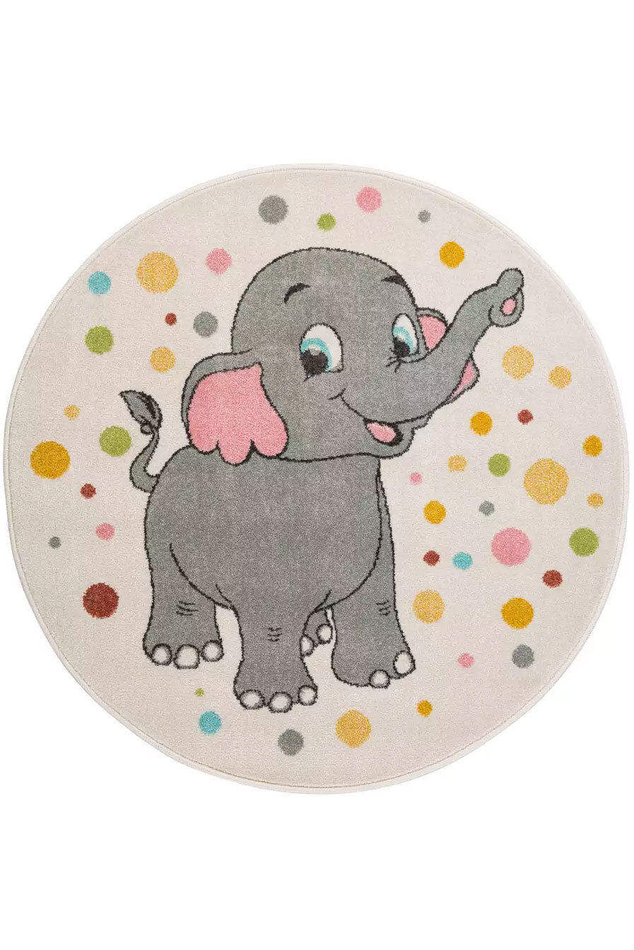 Candy Elephant Kids Round Rug