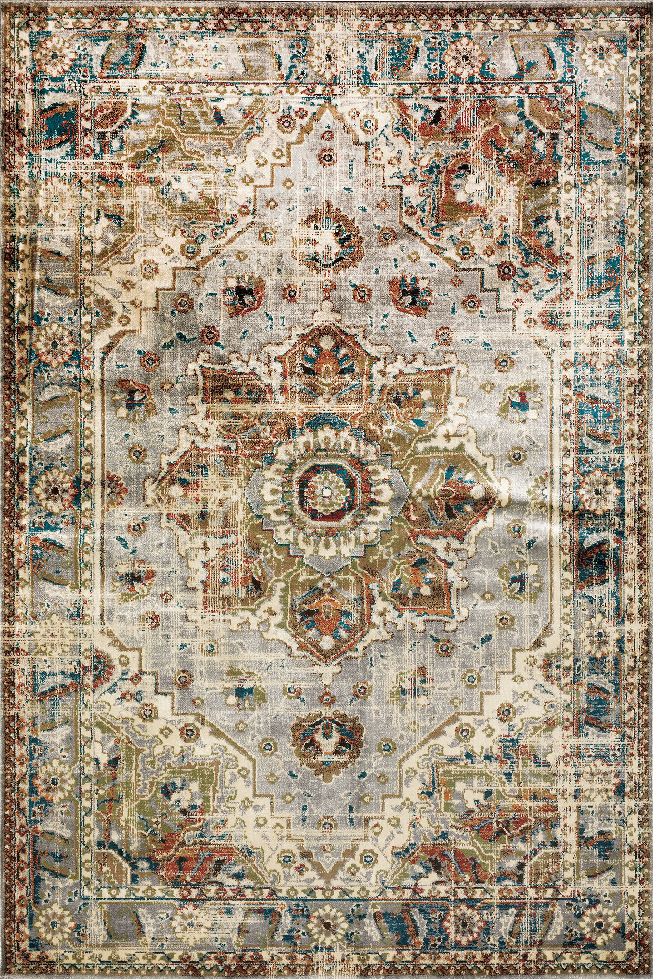 Large View Caleb Transitional Medallion Rug