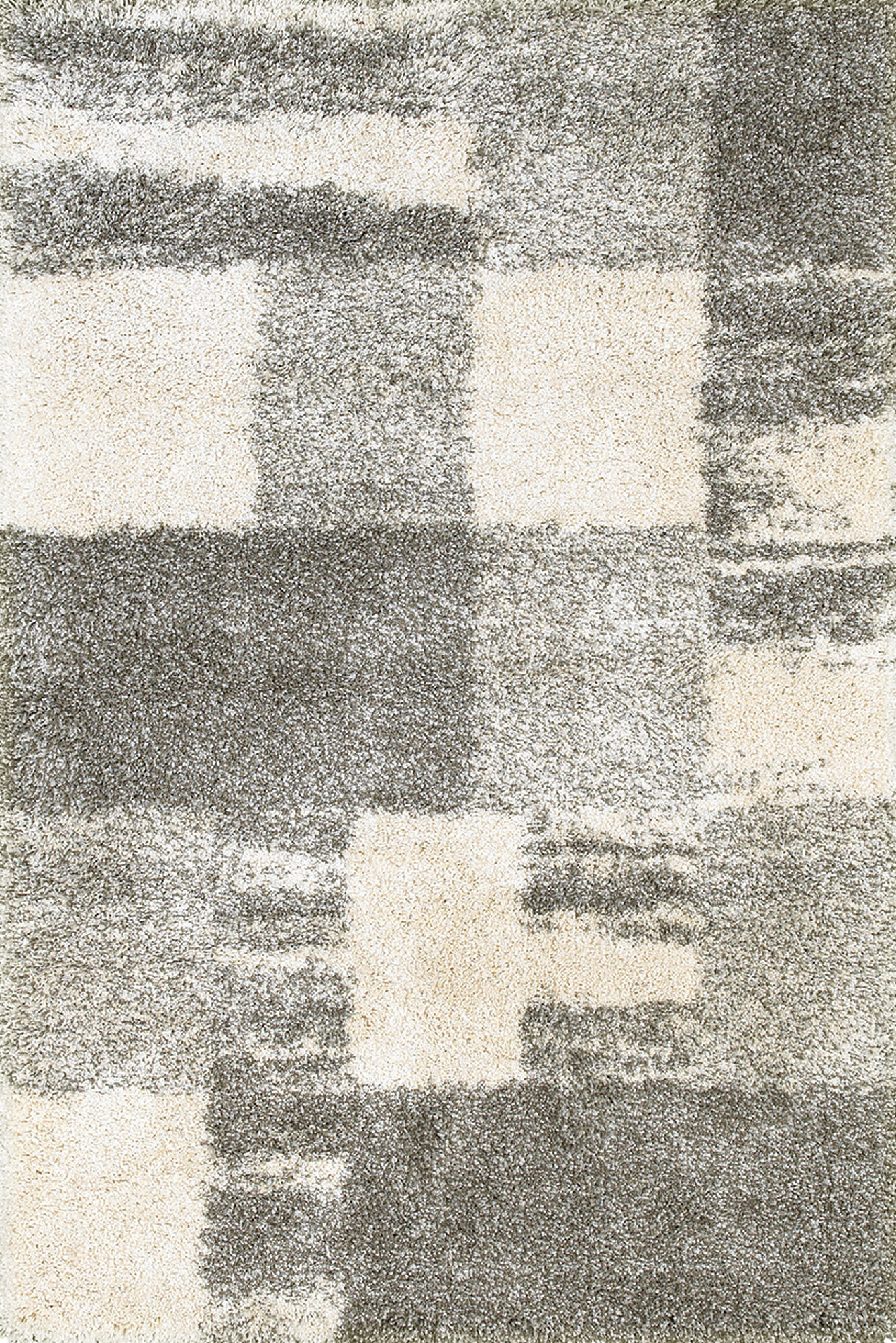 Large View Ciro Square Pattern Shaggy Rug