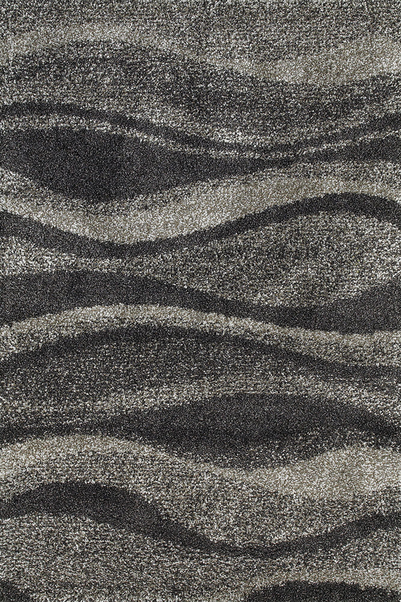 Large View Ciro Grey Wavy Shaggy Rug