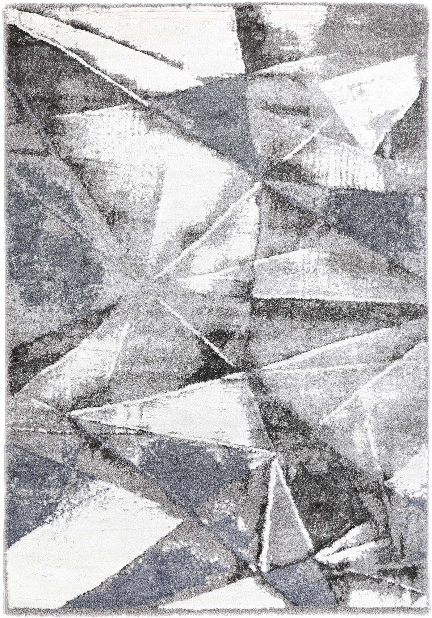 Cole Grey Triangle Abstract Rug