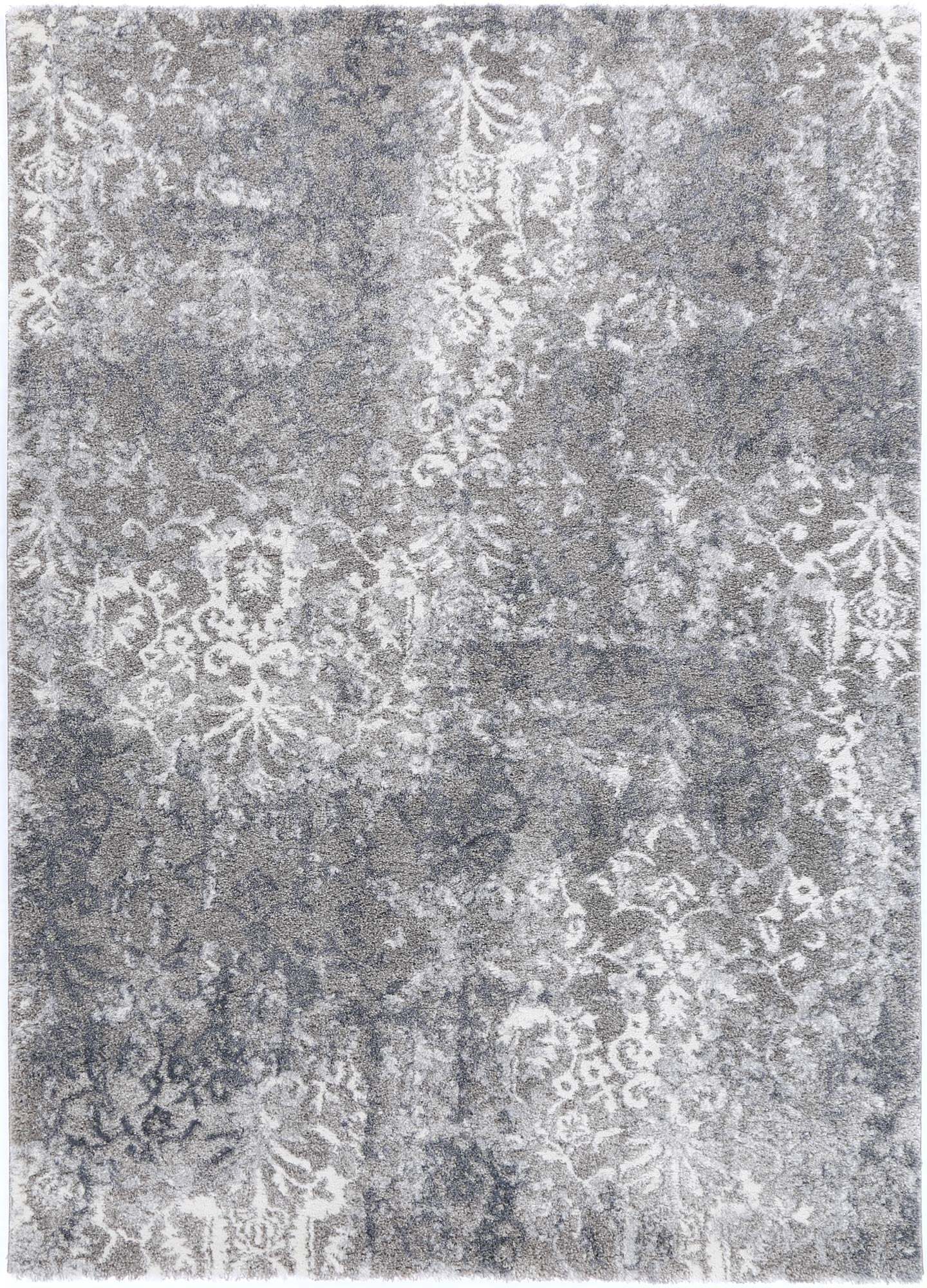 Large View Cole Grey Floral Abstract Rug