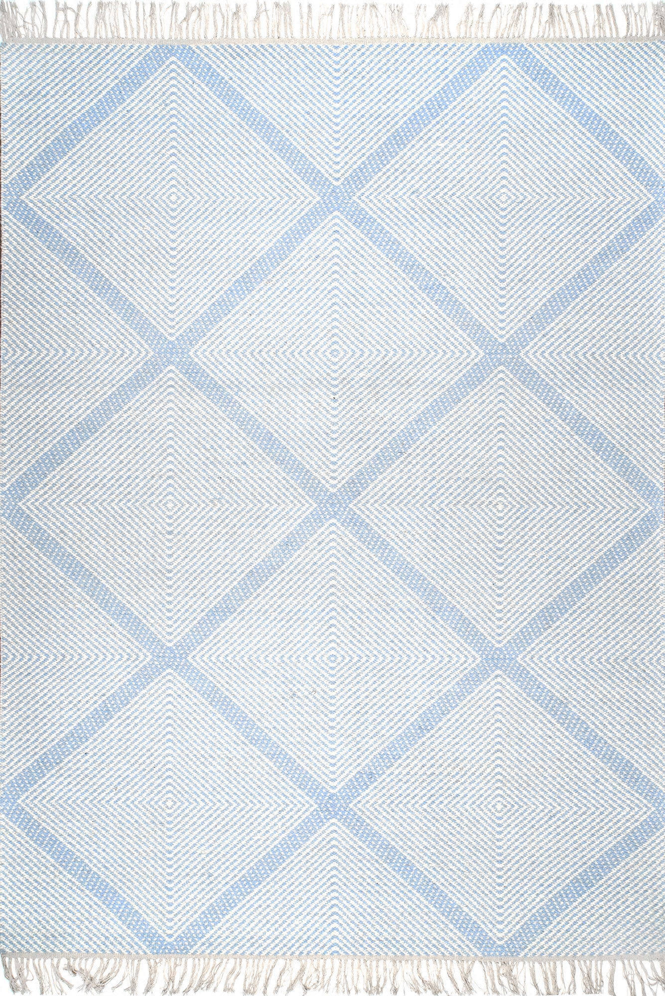 Dhurrie Blue Flatweave Wool Rug