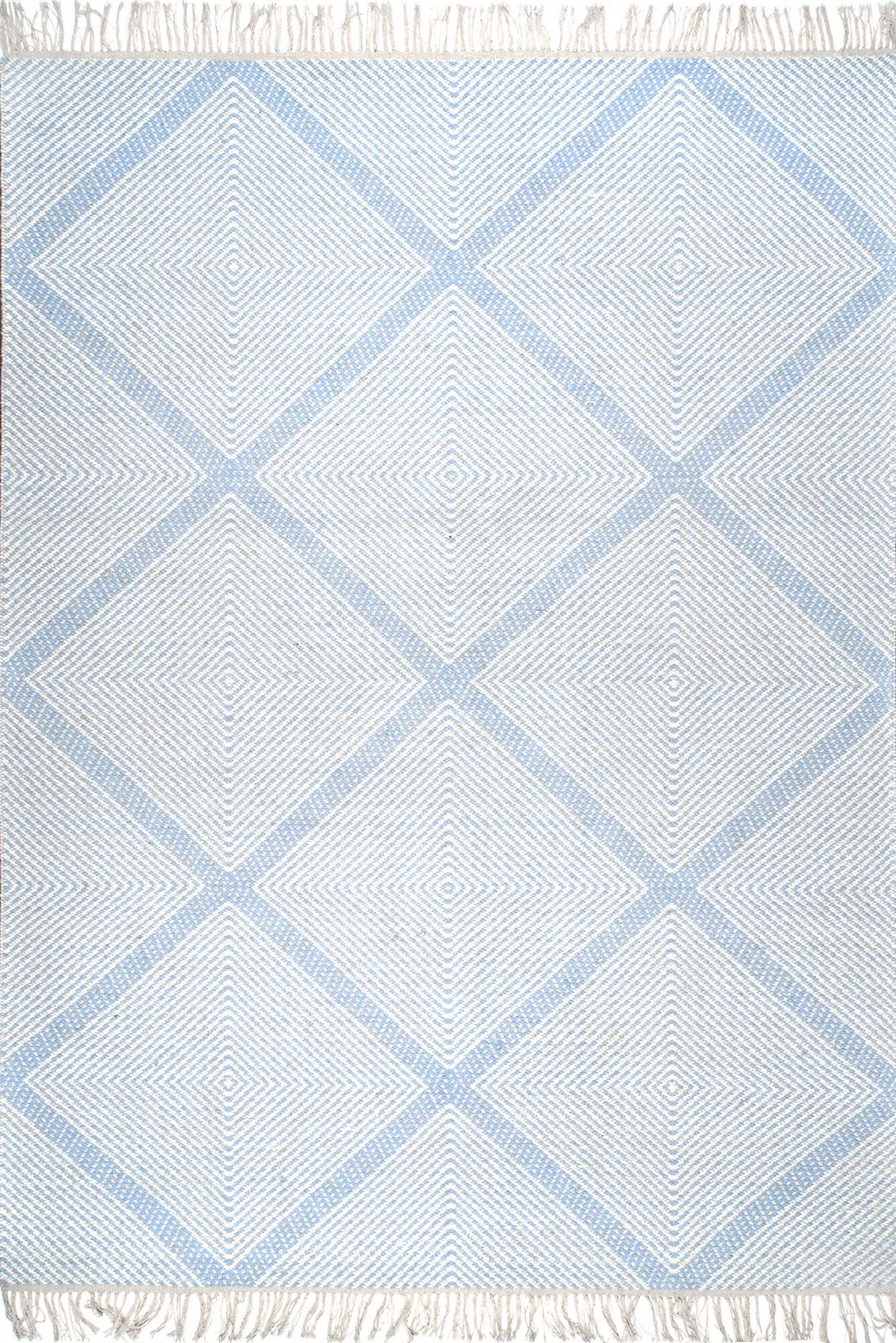 Dhurrie Blue Flatweave Wool Rug