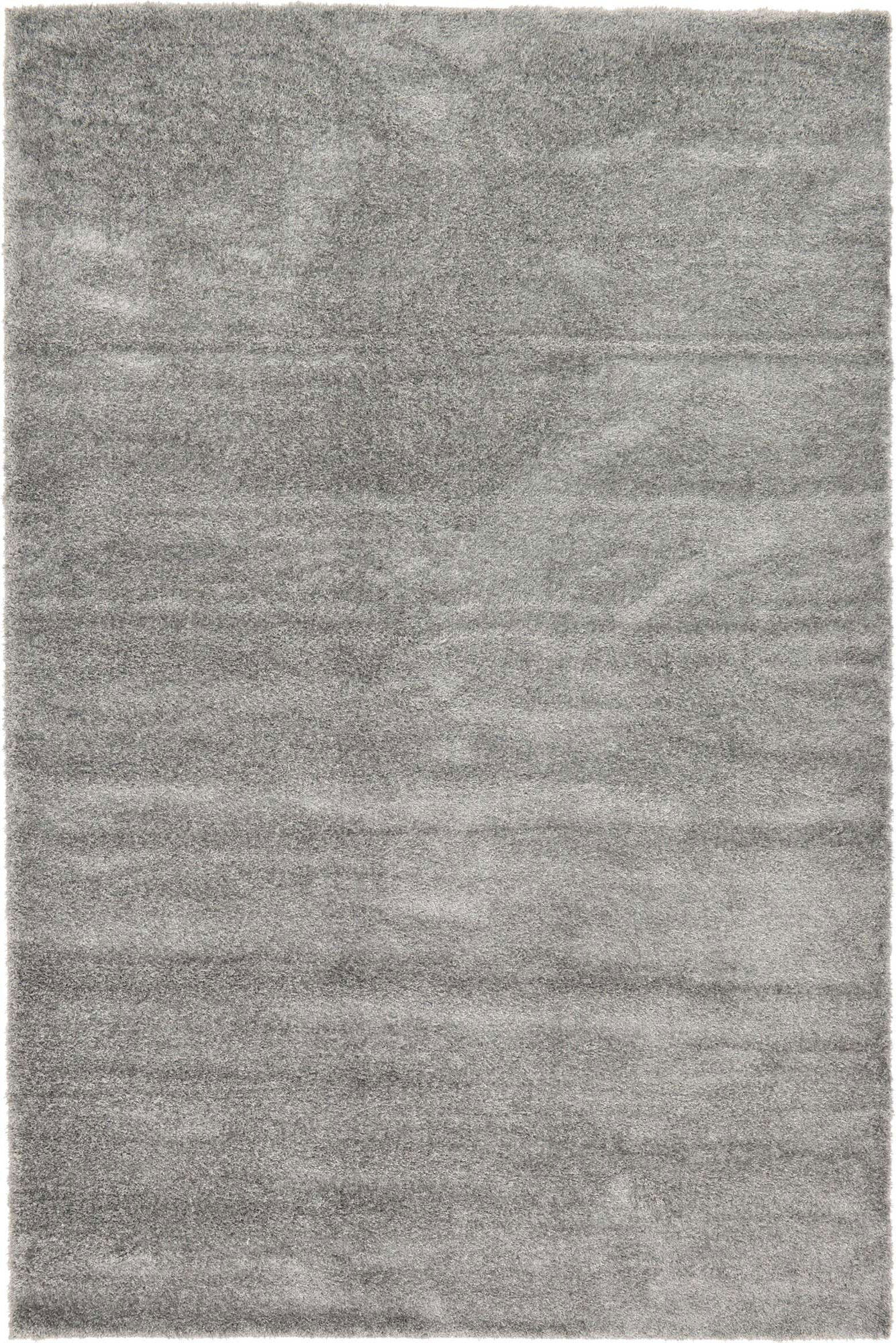 Large View Dream Plain Grey Shaggy Rug