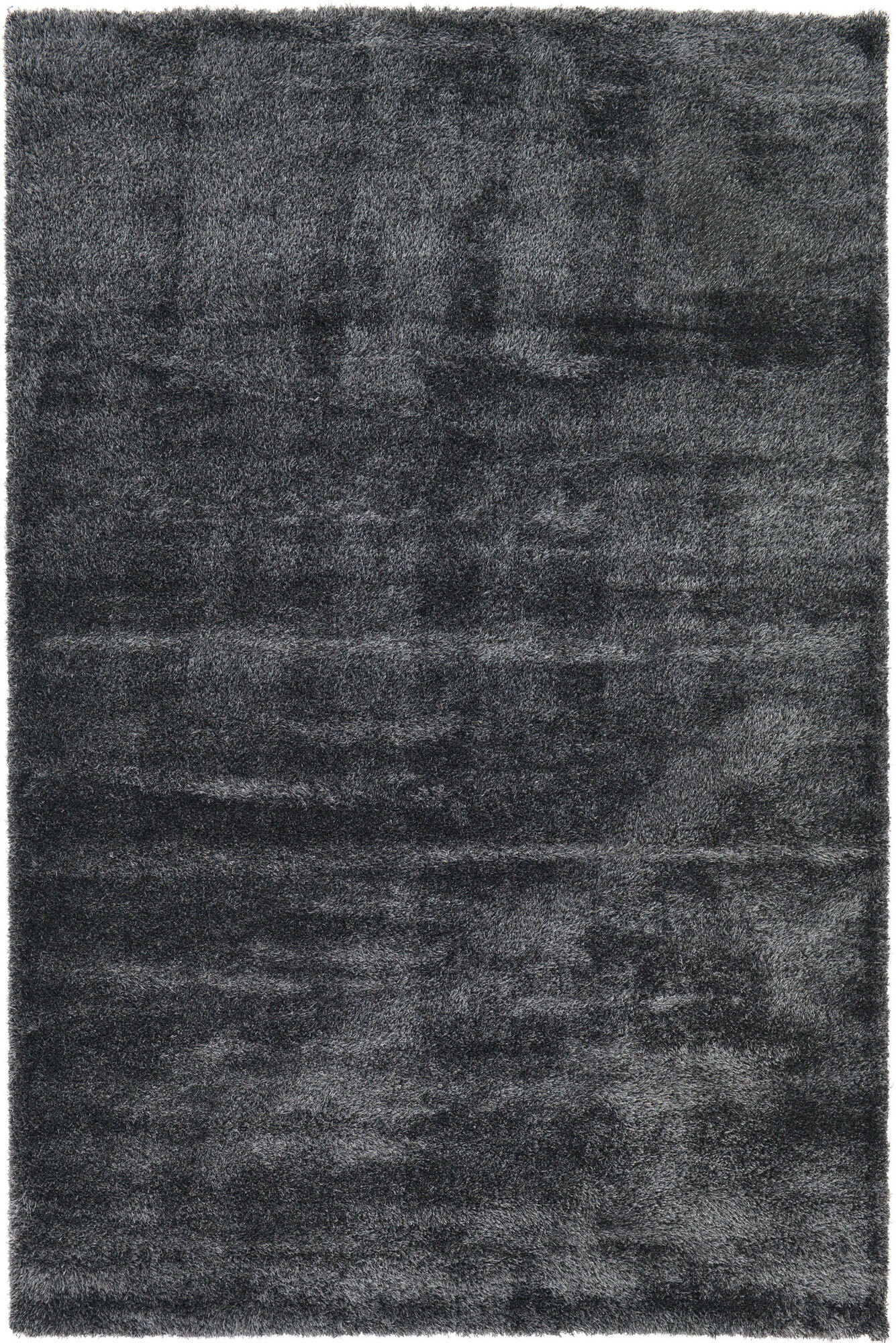 Large View Dream Plain Black Shaggy Rug
