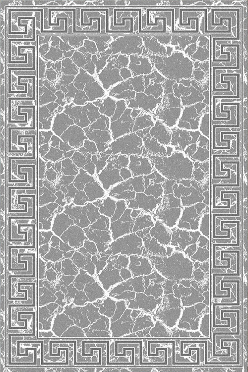 Dylan Grey Greek Key Border Rug
