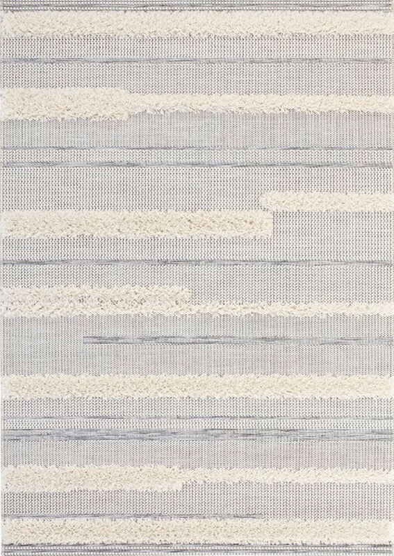 Evan Striped Multi Textured Rug