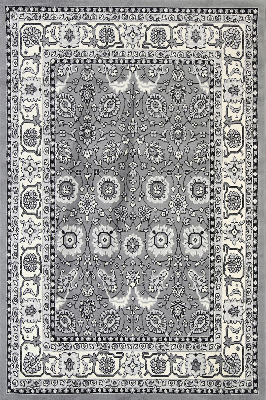 Emma Grey Traditional Floral Rug