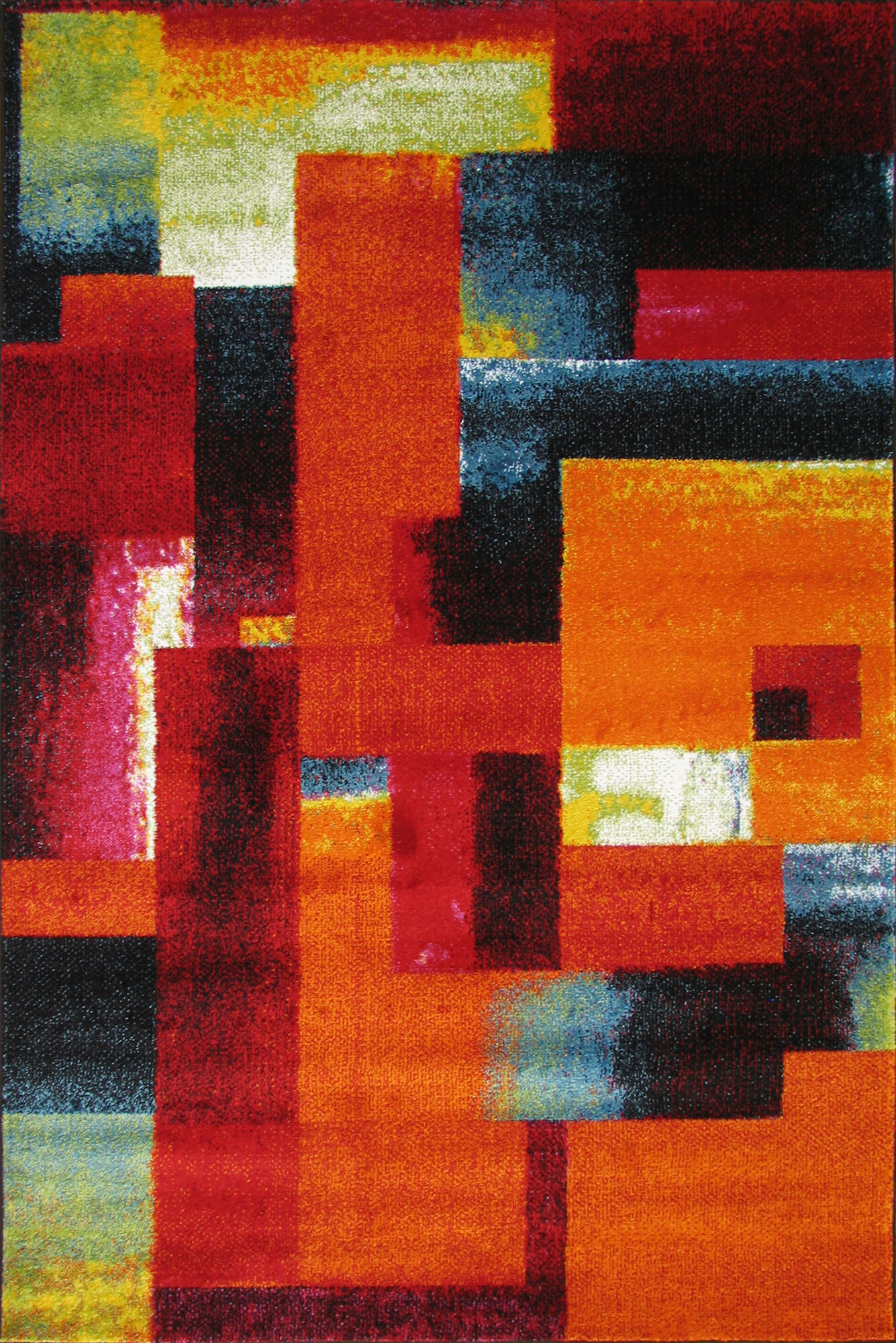 Large View Ellen Modern Brush Stroke Rug