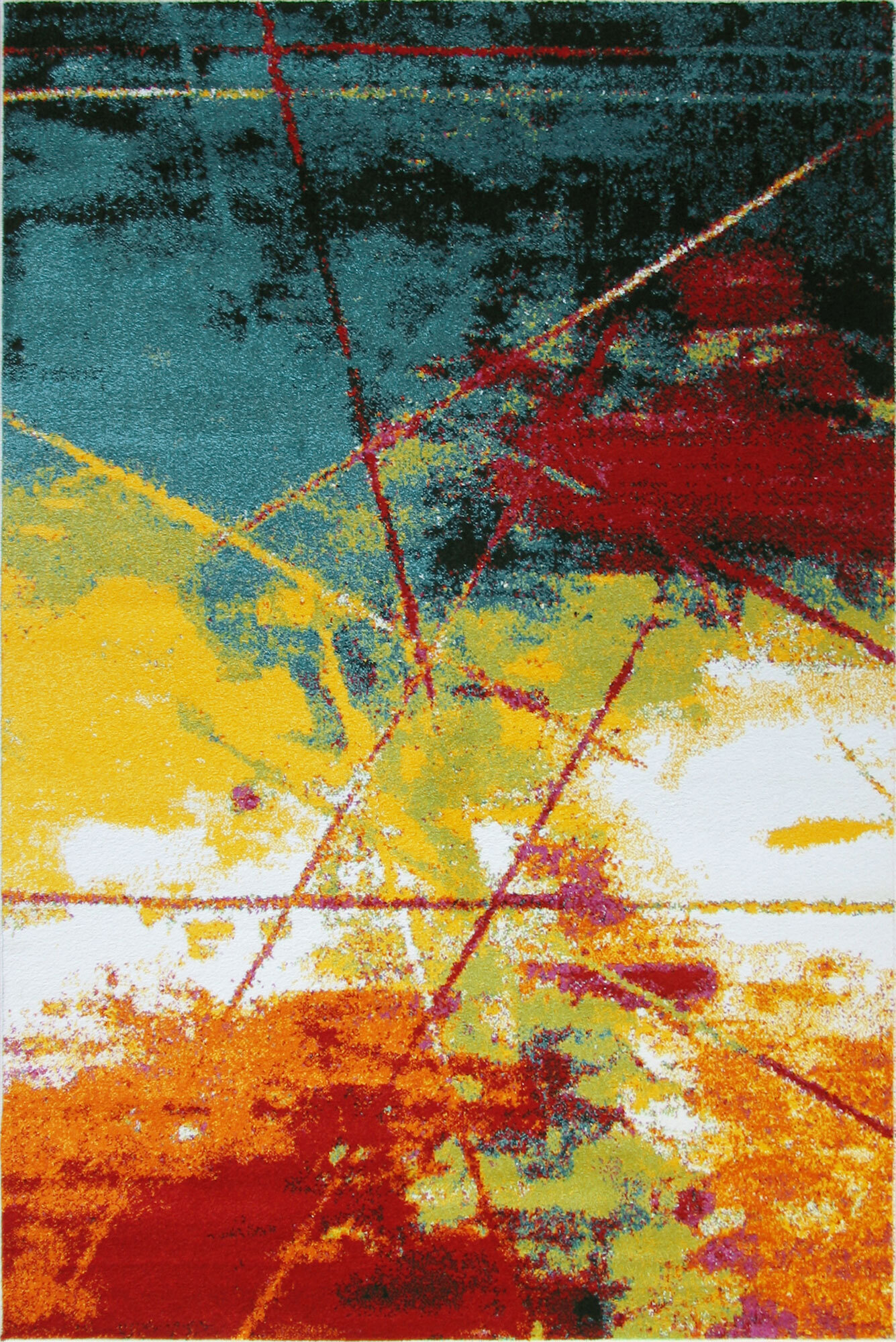 Ellen Multi Coloured Modern Rug