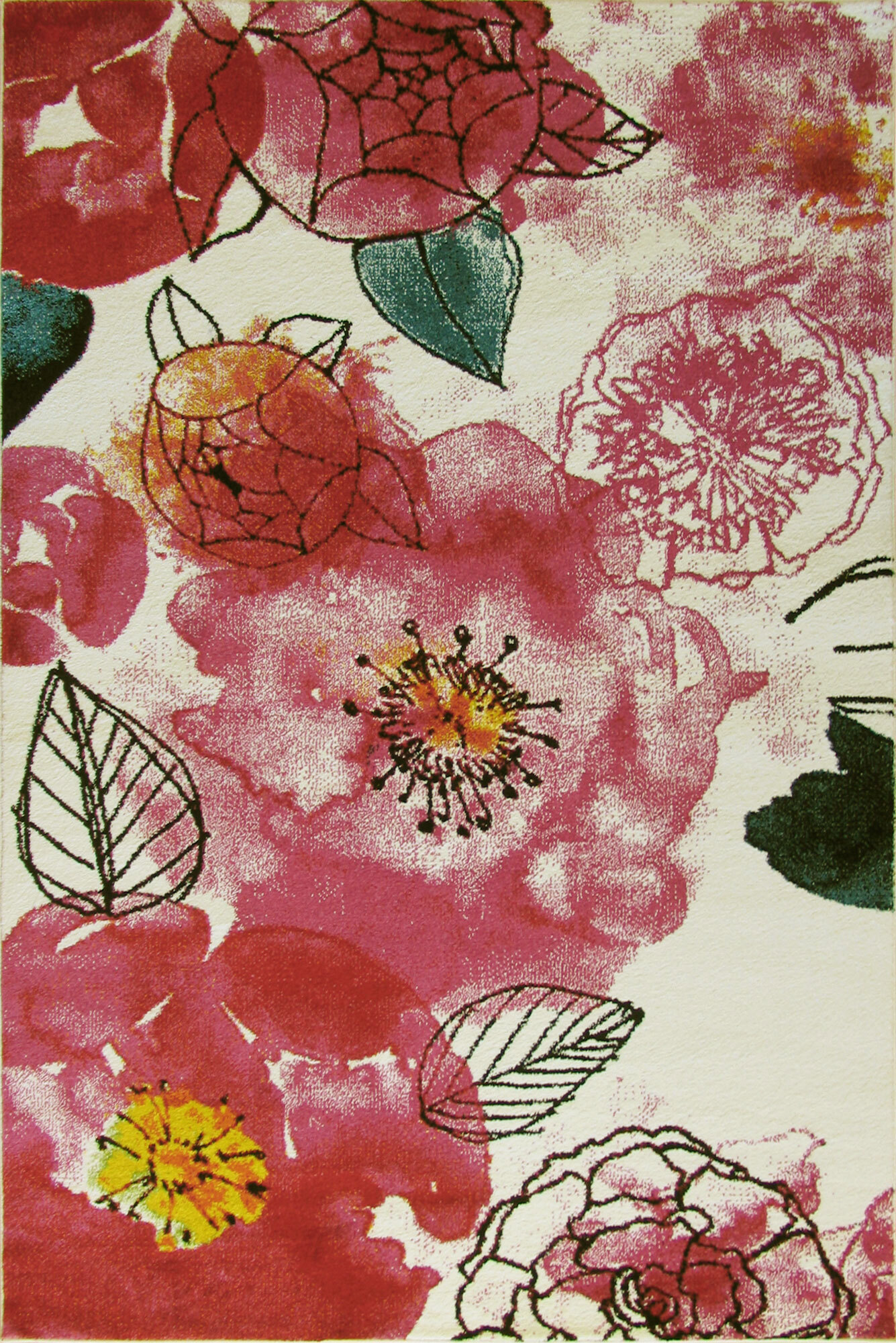 Ellen Watercolor Floral Rug