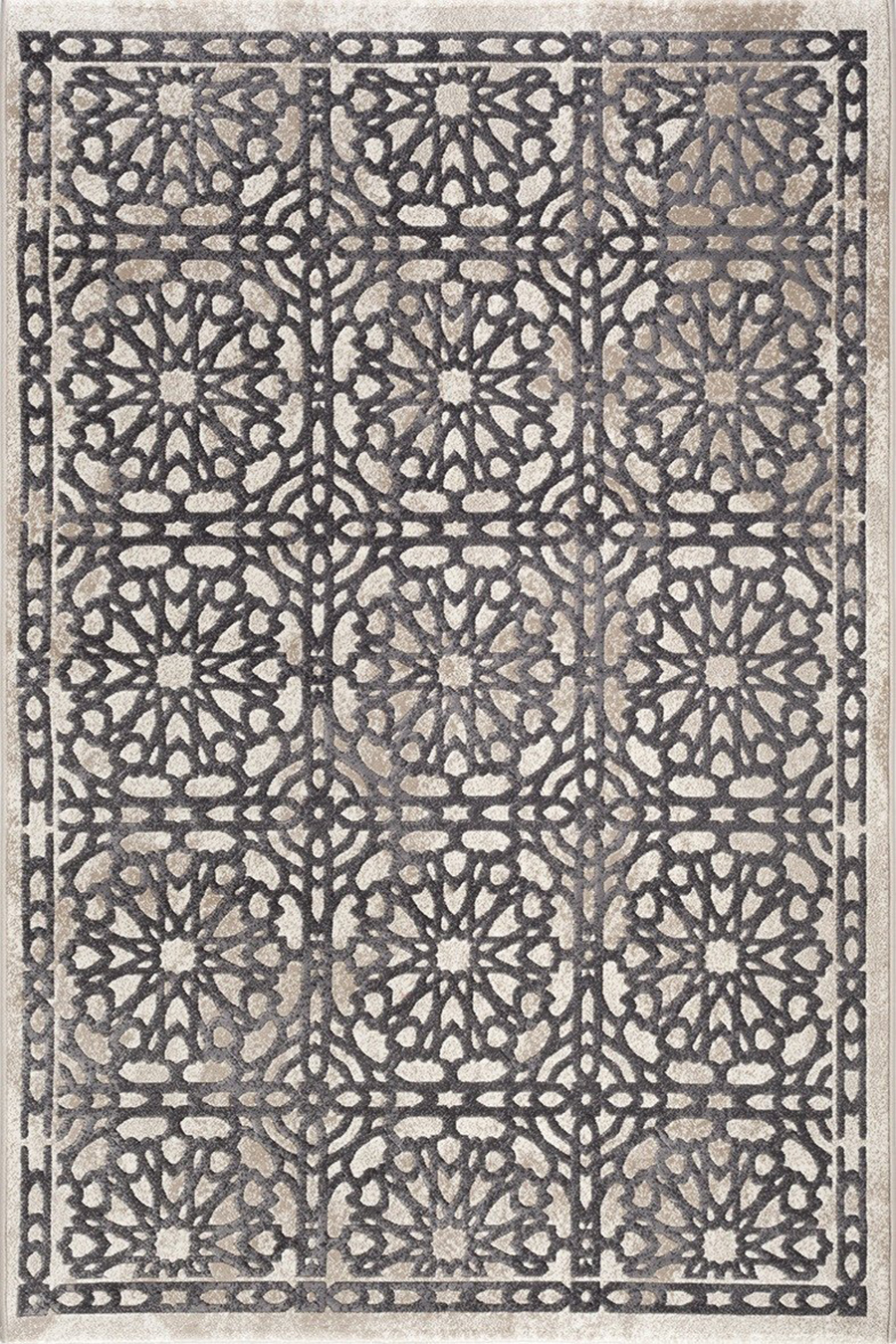Fabian Damask Grey Rug