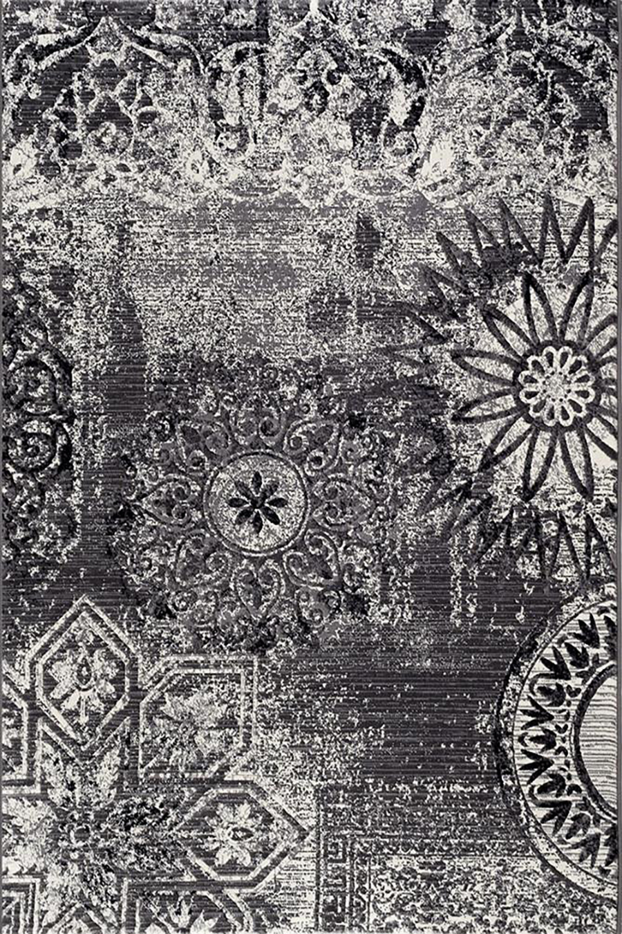 Fabian Ornament Dk Grey Rug