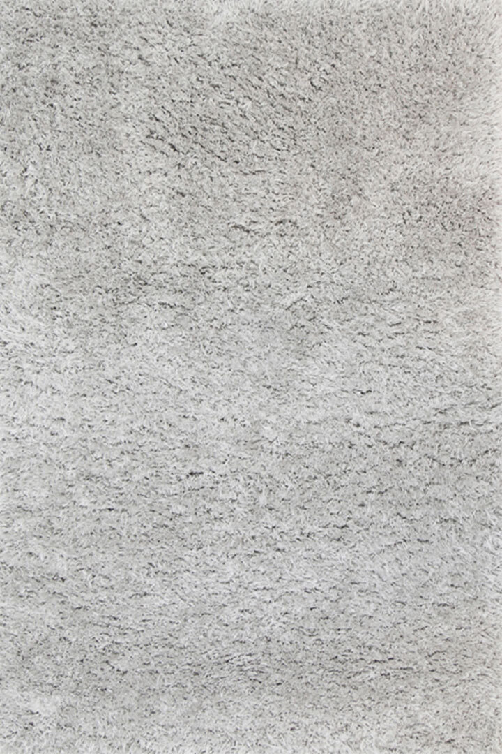 Large View Flavia Plain Grey Thick Shaggy Rug