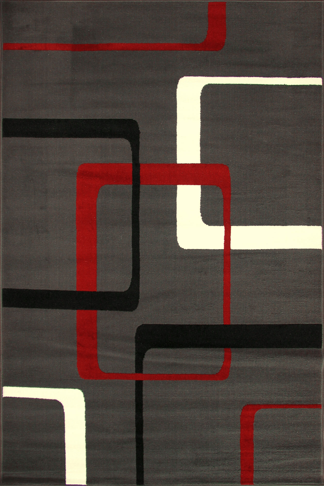 Gil Modern Grey Geometric Rug