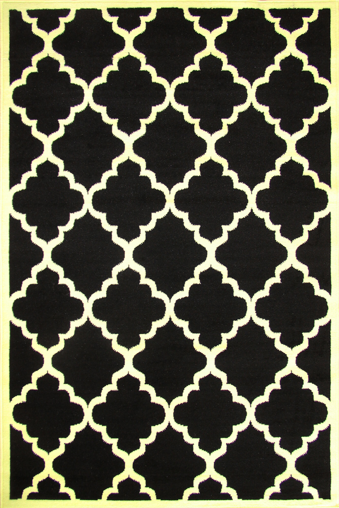 Gil Modern Black Trellis Rug