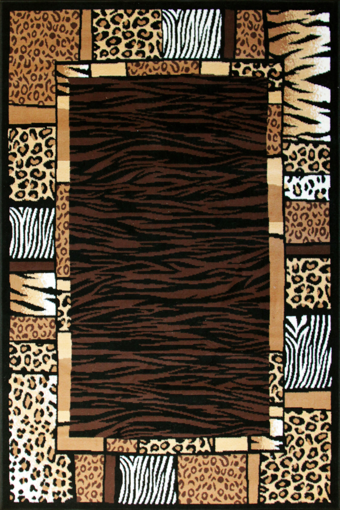 Gil Brown Animal Print Safari Rug