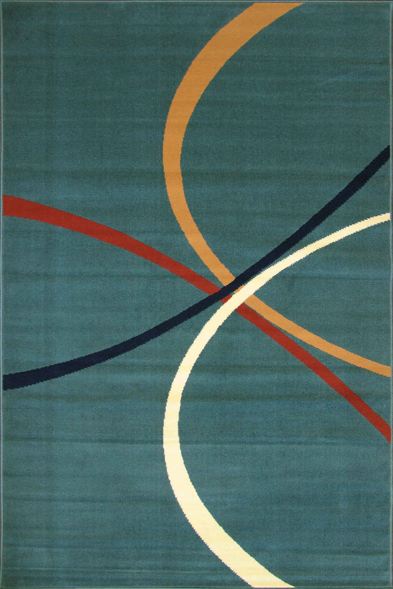 Large View Gil Blue Modern Abstract Rug