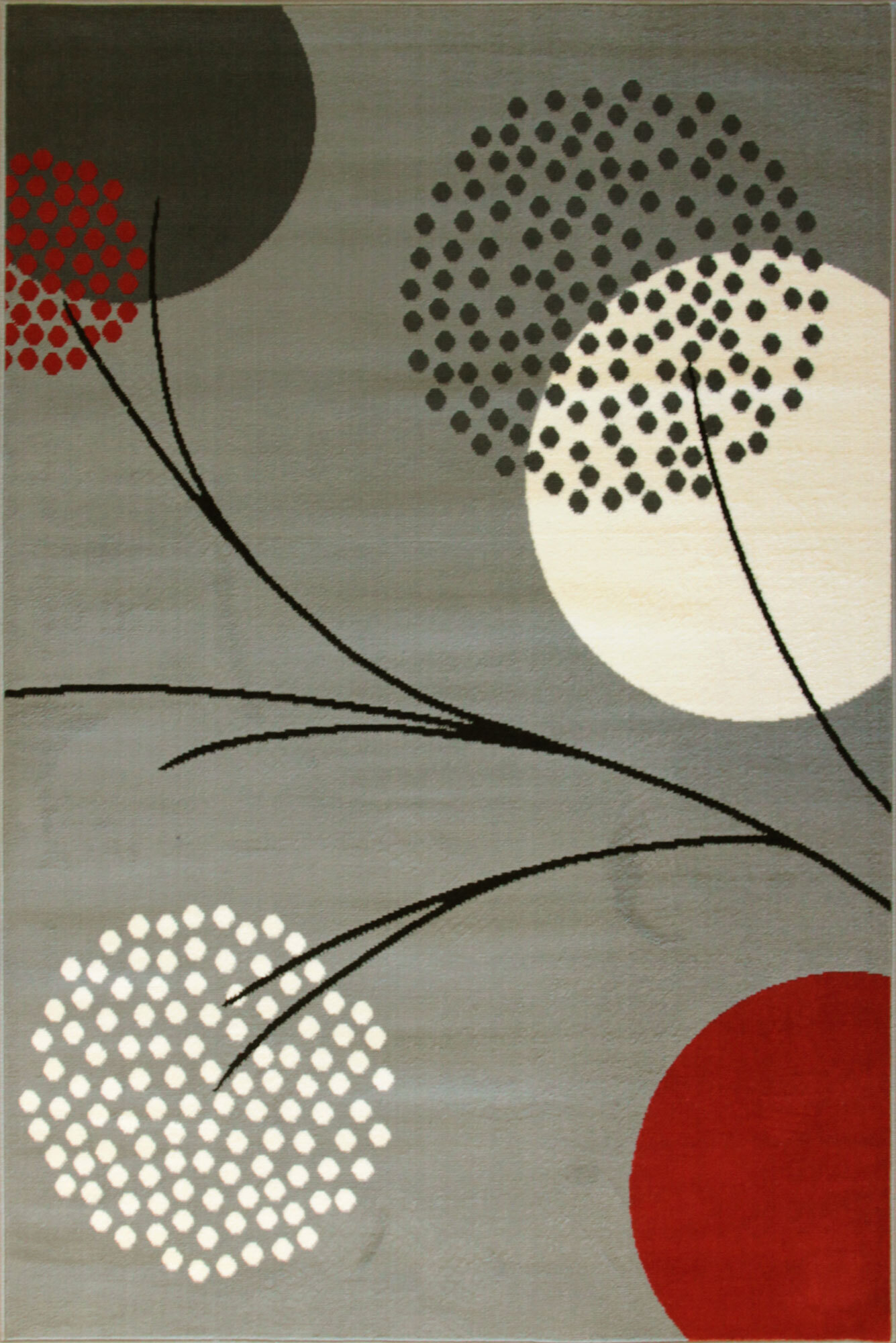 Gil Modern Grey Abstract Rug