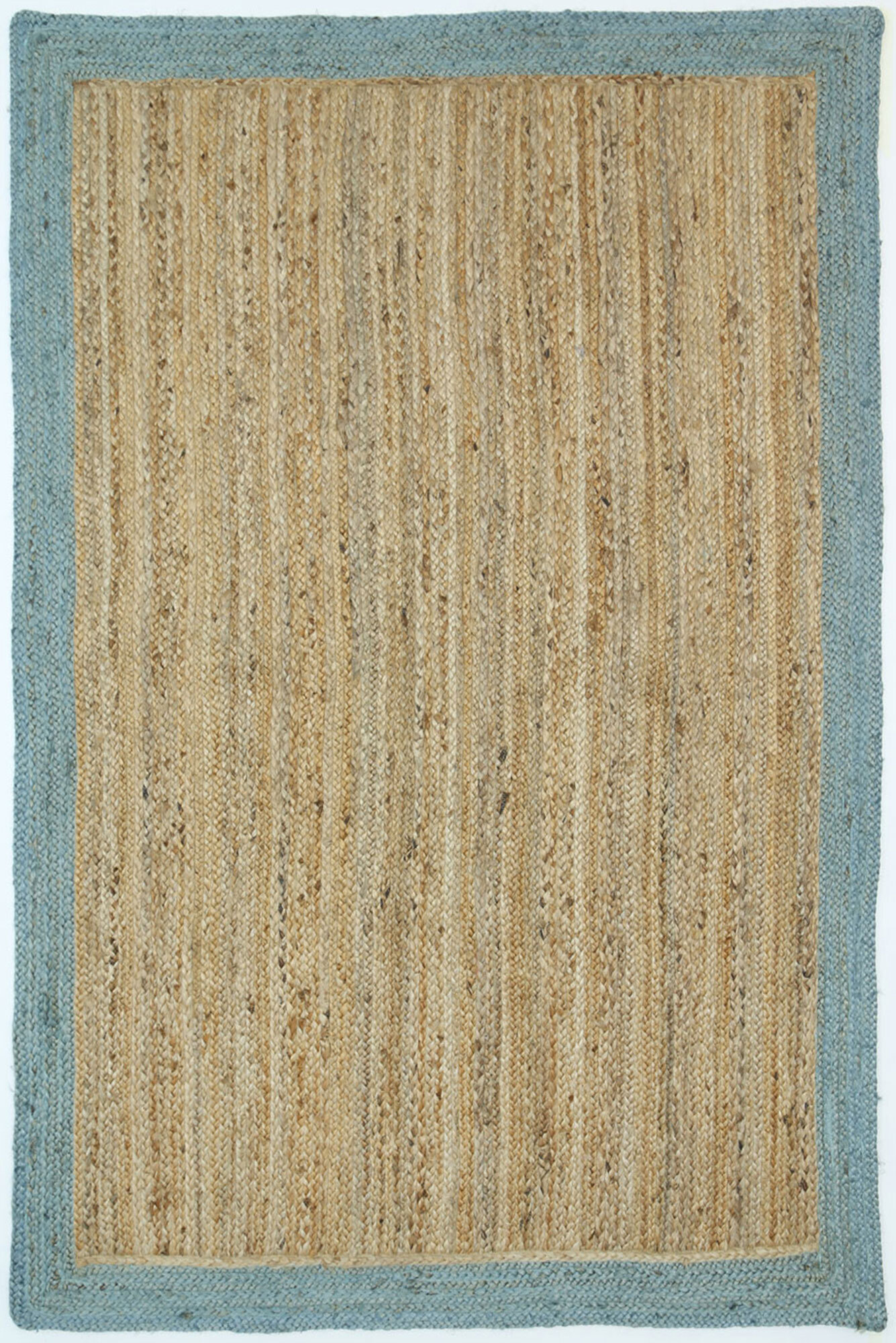 Large View Harrold Blue Border Jute Rug