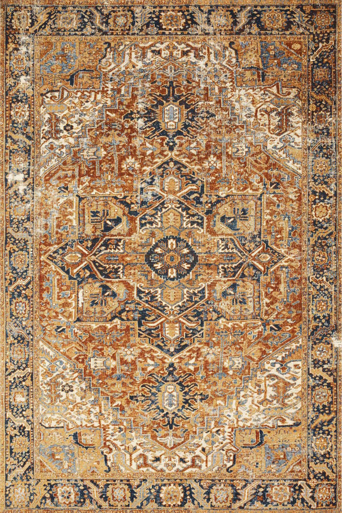 Large View Heriz Traditional Medallion Rug