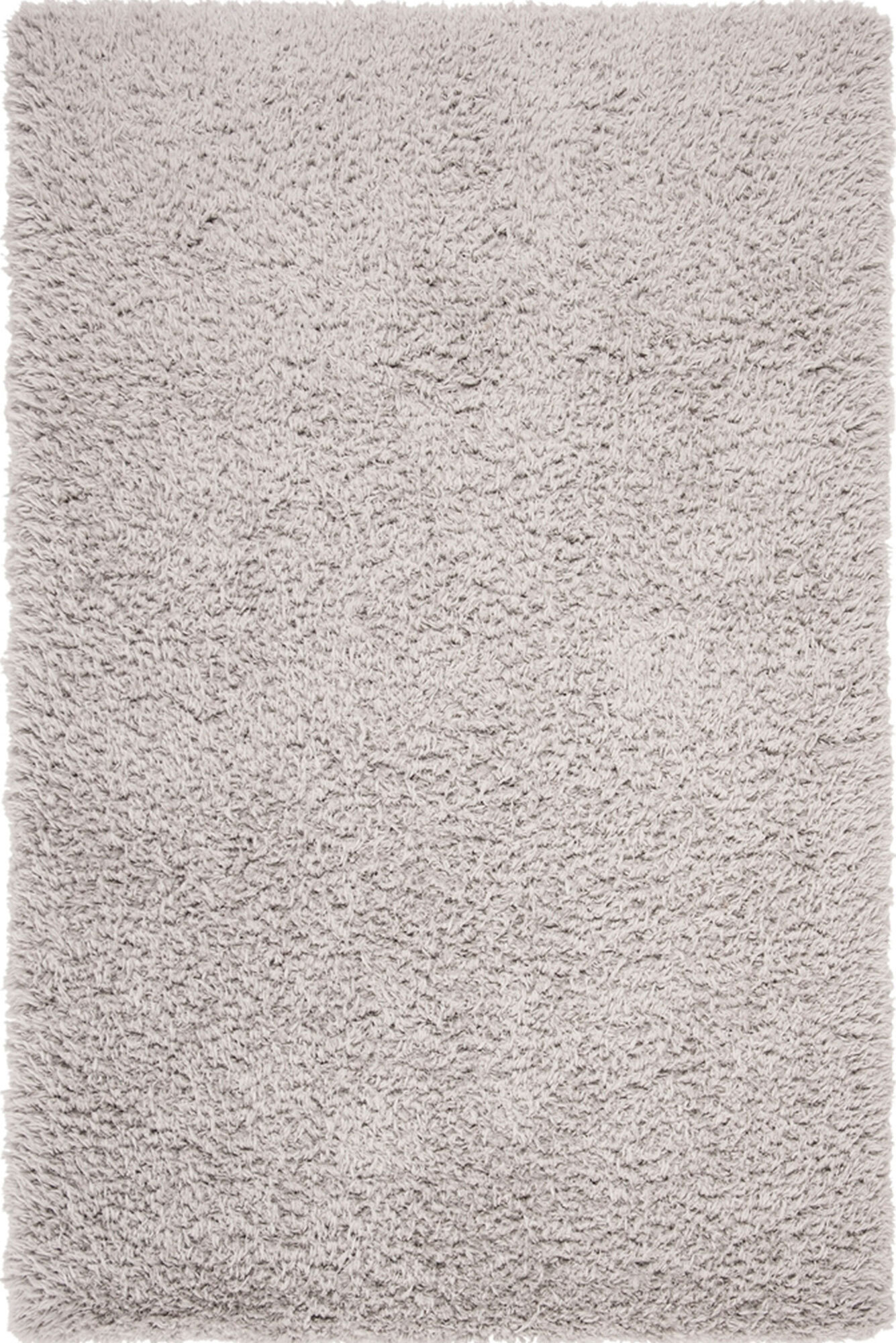 Large View Havana Plain Light Grey Shag Rug