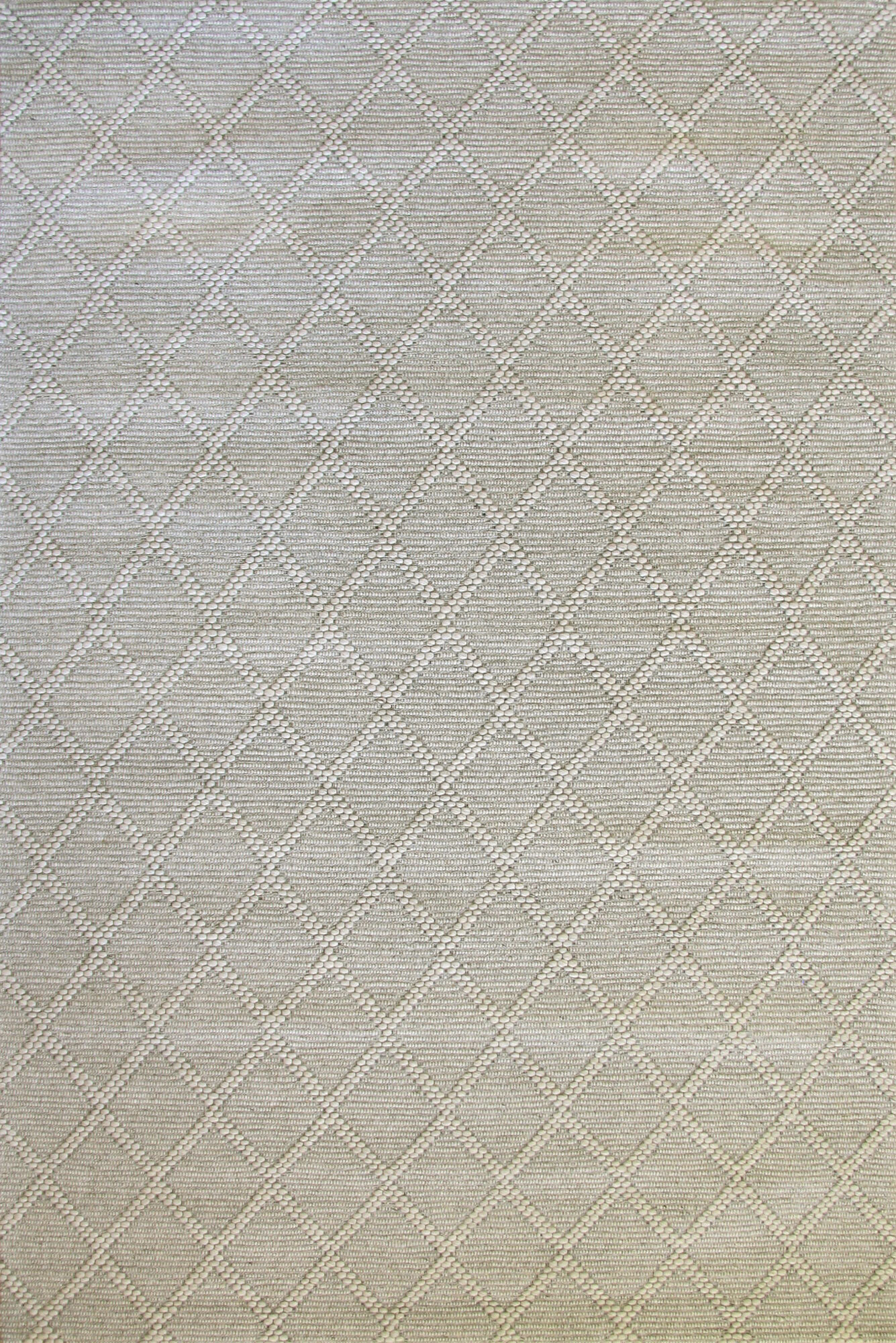 Large View Harper Grey Diamond Wool Rug