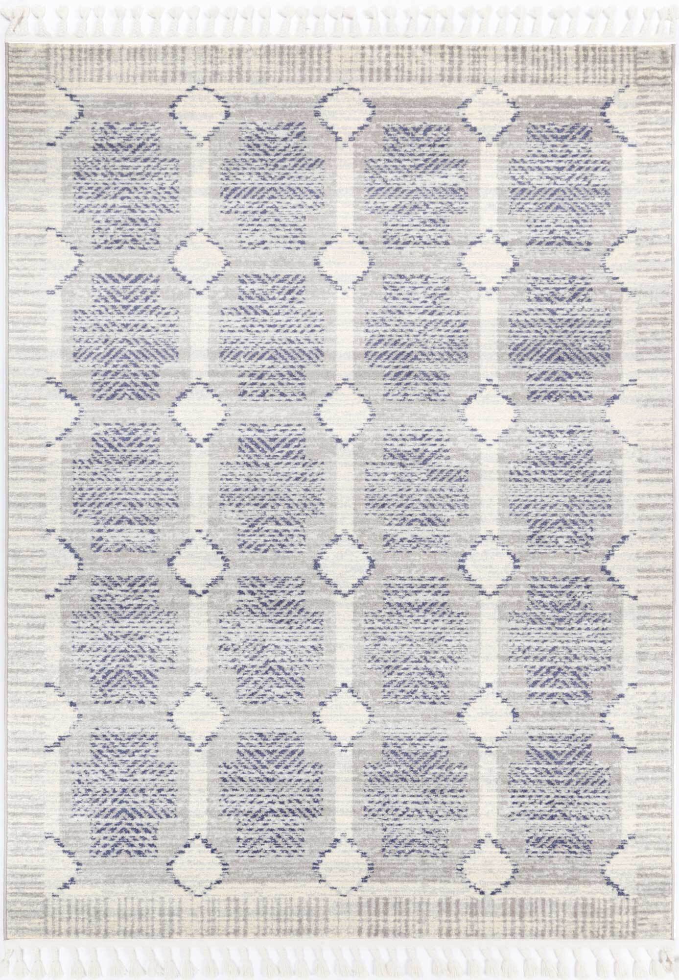 Large View Inti Moroccan Grey Geometric Rug